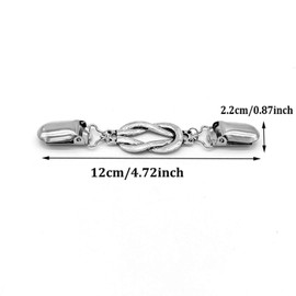 Wenplus 2 Pieces Retro Scarf Clips Sweater Shawl Clips Vintage Cardigan Collar Dresses Clips Shirts Clips for Women Girls - Style B