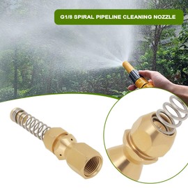 SG Store 1 x G1/8 inch high pressure nozzle, pipe cleaning nozzle, spiral spring nozzle, compatible with Karcher, compatible with Kranzler, compatible with WAP