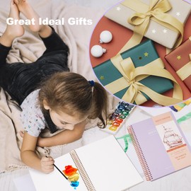 Sketchbook for Drawing Hardcover 9 x 12 Drawing Book 120 Sheets Spiral Bound Sketch Pad Premium Art Sketchbook Artistic Drawing Painting Writing Paper(68lb/100gsm) for Kids Adults Beginners, Purple