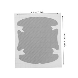 Alipis 3D Carbon Fiber Door Handle Stickers Scratch Car Cup Guard Automotive Paint Protection