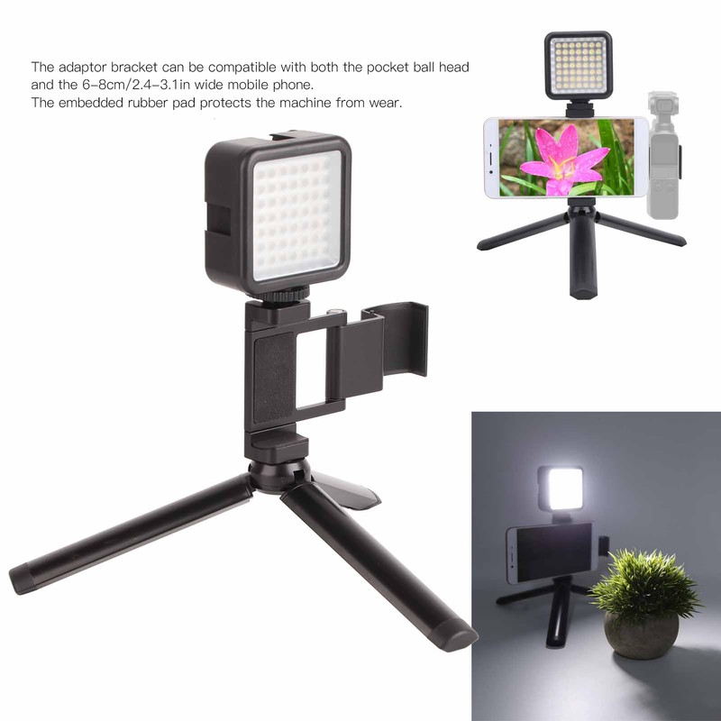 Mobile Phone Fill Light Tripod Extension Bracket Video for OSMO