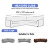 ALIECOM Velvet Stretch Sectional Couch Covers L Shape Corner Sofa