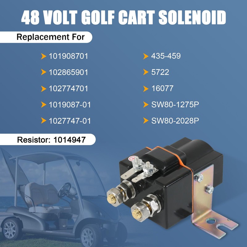 48V Golf Cart Solenoid 4 Terminal Solenoid Coil Compatible with