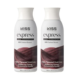 Kiss Express Color #K89 Semi- Permanent Darkest Brown 3.5oz (2 Pack)