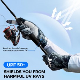 KastKing La Sal Pro Full Finger Fishing Gloves, UPF 50+ Sun Protection Gloves with Convertible Design, Ultralight Microfiber, Ultra-Soft Comfort, FrostWeave Cooling, Enhanced Grip, Four Sizes Options