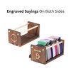 GoFika Can Cooler Holder Foam Insulator Sleeves Dispenser Wood Engraved
