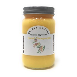 The Old Wax Shack Soy Candle - Honeysuckle - 16 Oz. Mason Jar
