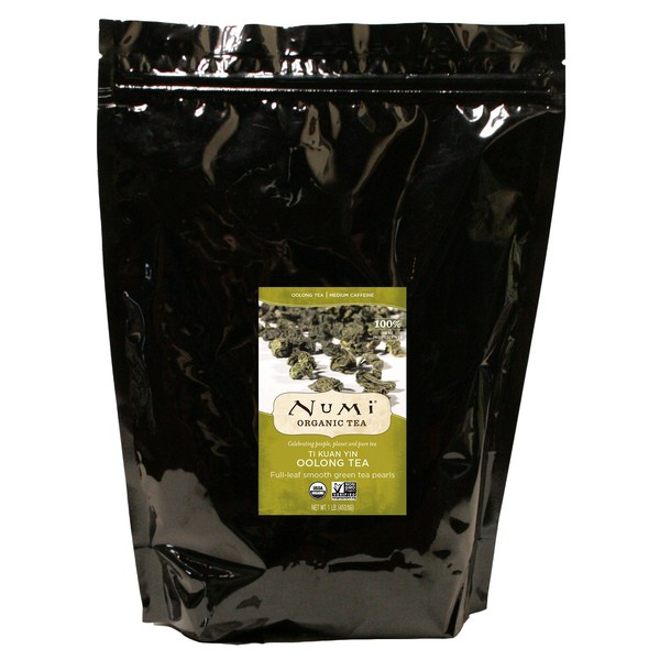 Numi Organic Tea Ti Kuan Yin, 16 Ounce Pouch, Loose Leaf Oolong Tea (Packaging May Vary)