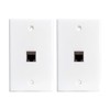 1 Port CAT7 Ethernet Wall Plate Female to Female, Single