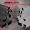 Aluminium U-profile, aluminium U-rail, aluminium profile, U-bar, blank AlMg (30