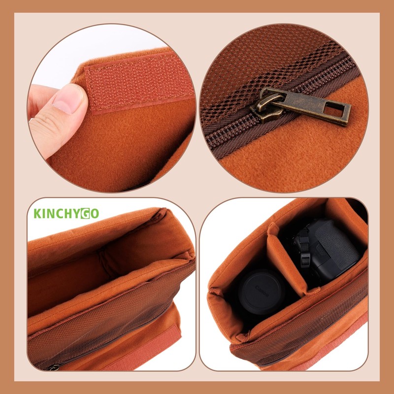 KINCHYGO, Padded Organizer Insert Bag – Soft Protective Cube for