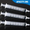 OLCANA 50 Pieces 3ml Syringes Non-sterile Disposable Syringe for Scientific