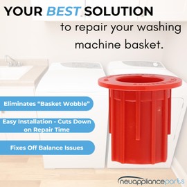 Washing Machine Basket Bushing - 52719 by Neu Appliance Parts | Upgraded Nylon 66 Part Fixes & Repairs Off-Balance Tub Wobble | Fits Whirlpool, Maytag, & Kenmore Models