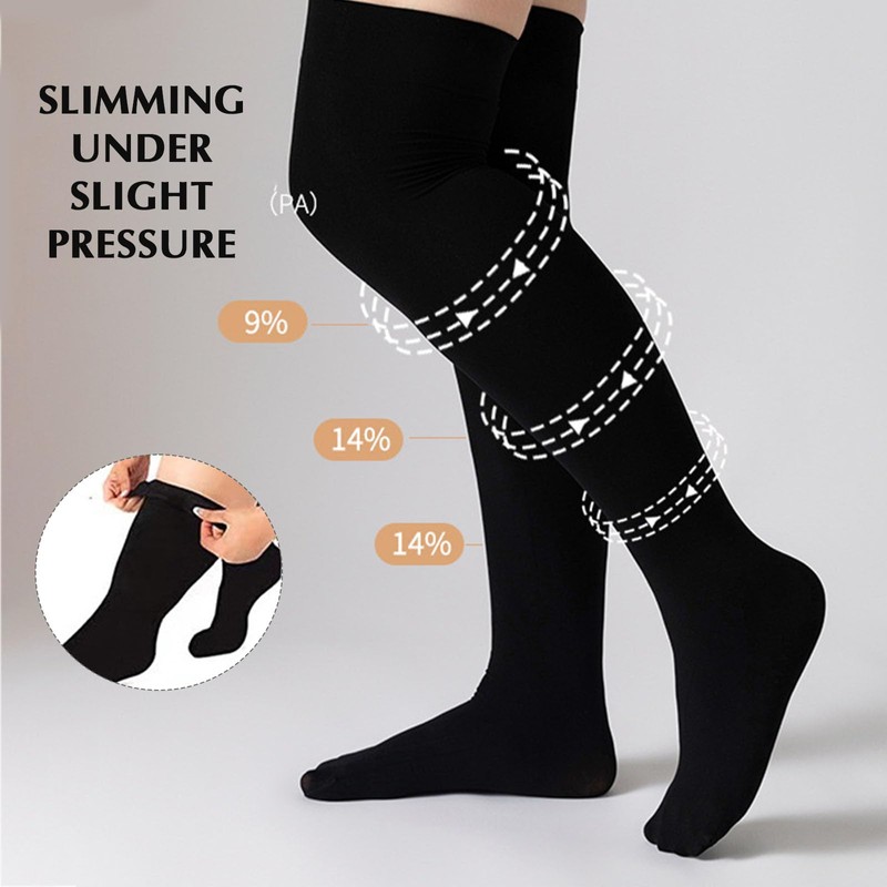 MUNSKT Women Thigh High Socks, Extra Long Cotton Boot Stockings
