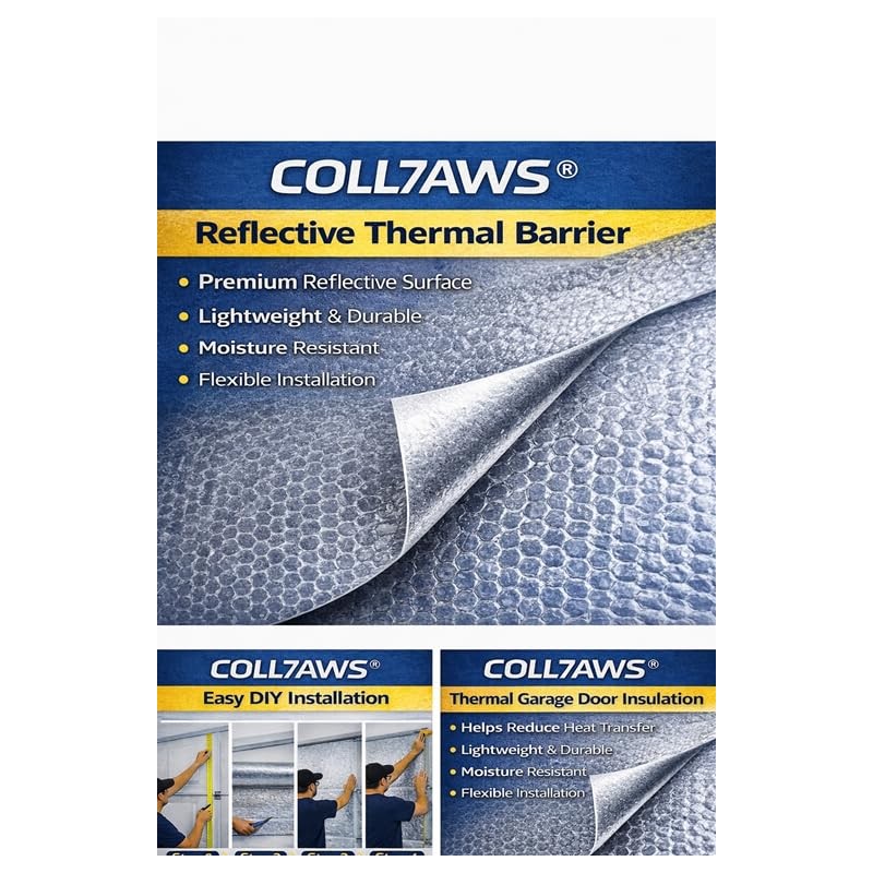 Garage Door Insulation Kit Reflective Foam Core Thermal Barrier 12x7