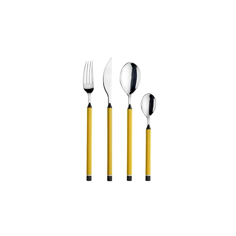 PINTINOX MENAGERE 24 PIECES MATITE JAUNE 0LA0B091