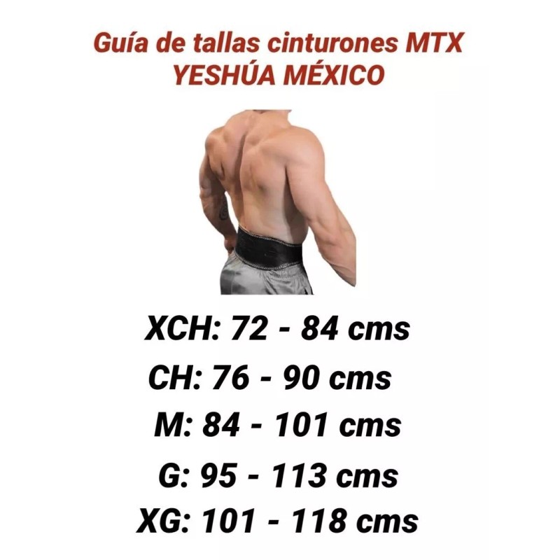 MTX Faja Para Levantamiento Peso Muerto Soporte Lumbar Gym