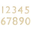 Architectural Mailboxes 4-Inch Brass Floating House Number 2, Polished Brass