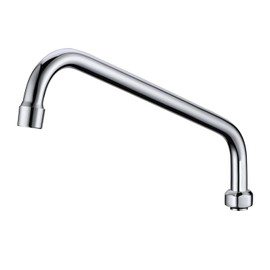 Favorpo 10 Inch Commercial Sink Faucet Swivel Spout Replacement Stainless Steel Add-on Swing Nozzle Replacement Kit for 1 or 2 Bay Compartment Sinks Chrome Finish (G 3/4")