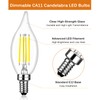 Brtstiun LED Candelabra Bulbs 60 Watt Equivalent, 6W E12 Small