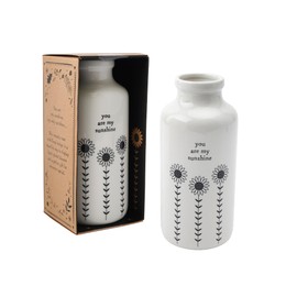 CGB Giftware | Send With Love 'You Are...' Ceramic Bottle Vase In Gift Box | Flower Pot | Vase | Homeware | New Home Gift | Ceramic Vase | GB07475