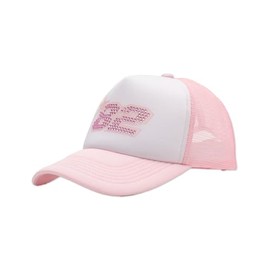 Wigo Women's Numbering Line Stone Mesh Cap, L Pink, Free size
