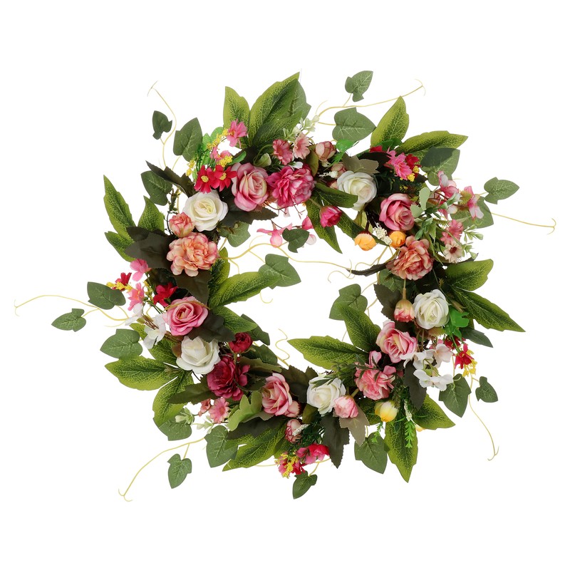 European Simulation Spring Wreath Artificial Flower Lintel Wreath Hanging Decoration