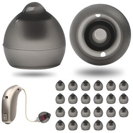 AOOSU Pack of 26 Shields for Hearing Aids, Semi-Open Hearing Aid Caps, 7 mm, Hearing Aid Dome Replacements, Hearing Aid Accessories, Compatible with Multiple Models, Small