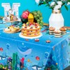 Huxolynifty Under The Sea Tablecloth, 3 Pcs Sea Animal Table
