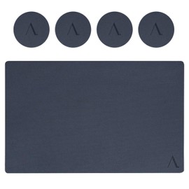 ANIMA coffee mat - drying mat & 4 coasters - kitchen mat - dish drying mats for kitchen counter espresso accessories - coffee bar accessories - best drying matt kitchen counter - coffee bar organizer