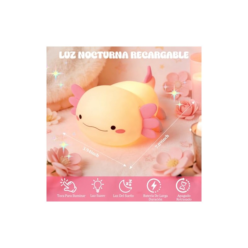 MOYAC Lámpara de Tulipanes de Mesa con 3 Flores, Luz