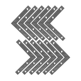DOJA Barcelona Pack of 12 Flat Angle L-shaped 100 x 100 x 15 x 2 mm Galvanised Steel Brackets for Shelves, Letter Boxes, Corner Brackets, Wood Connectors, Flat Connectors, Metal Angle