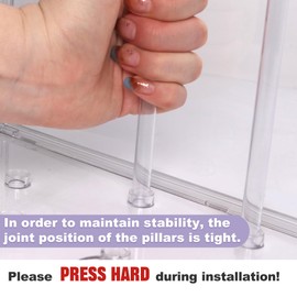 Cutora Clear Acrylic Display Case with Free-Combination Holder, Large Blind Box for Figures, Dustproof Storage Organizer with Magnetic Door for Action Figures Toys, Stackable Collectibiles Showcase