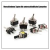 Powice 3 x Toggle Switch 12 V/15 A, Mini Boat