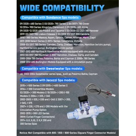 2560-040 Pool Flow Switch with Tee & Cable, Flow Sensor Replace# Q-12DS-C2