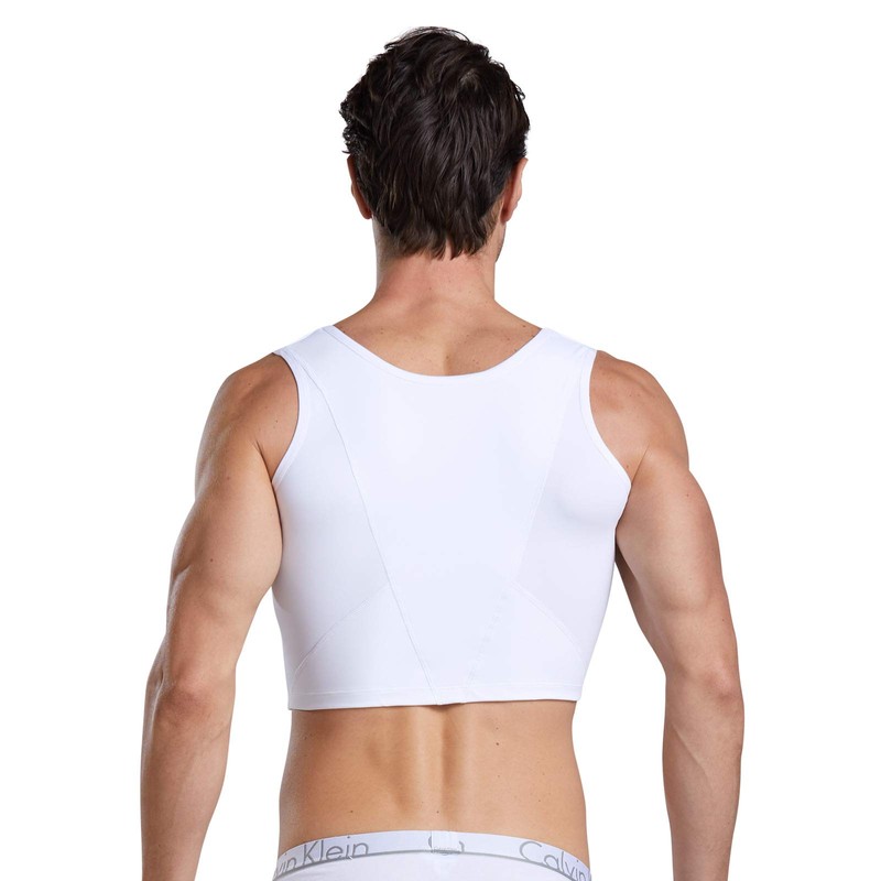 BaronHong Men's Body Shaper Chest Binder Flat Compression 3 Rows