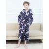 Doctor Unicorn Boys Soft Hooded Bathrobe Kids Warm Gamer Fleece