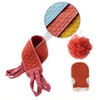 Minkissy 2sets Body Exfoliator Scrub Cleaning Exfoliating Back Scrubber Soft