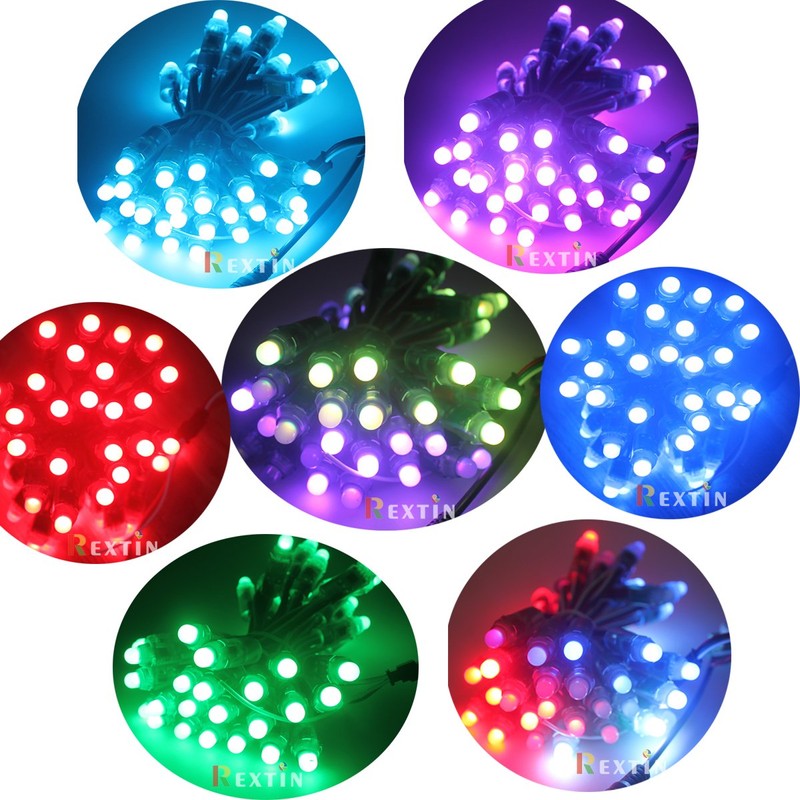 REXTiN® WS2811 Pixels Digital Addressable LED String Lights Waterproof RGB