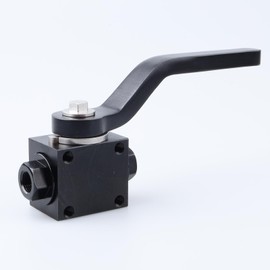 AC PERFORMANCE 1/8'' Billet Aluminium Brake Line Lock Shut Off Valve 1/8 NPT Fuel Flow Control Cut Off Valve, Black