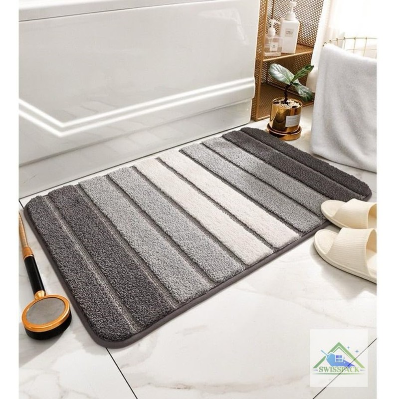SWISSPACK 60X40 CMS Microfiber Bath Mat for Bathroom, Non-Slip Super