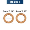 sourcing map Pack of 50 Copper Washers Copper Seal Flat