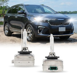 D3S Xenon HID Headlight Bulbs 6000K Cool White 35W Compatible with 2014-2019 Kia Sorento Soul Sportage, D3S C1 Replacement Bi-Xenon Lights Headlamps Projector Lights, Pack of 2