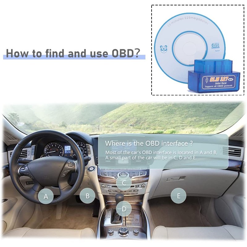 Slzhds Diagnóstico del Coches Bluetooth Herramientas Coche Escáner Automotriz OBD2