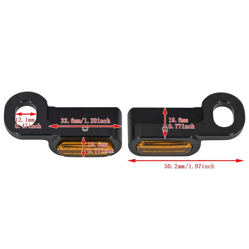 HDBUBALUS Motorcycle 12V LED Turn Signal Indicator for Harley Touring
