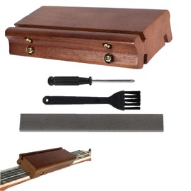 Wzenclave Fret End Beveling File 3/23/35 Degree 3-in-1 Guitar File end Oblique File Round Shaping Deburring Tool for Rounding Shaping And Deburring Frets