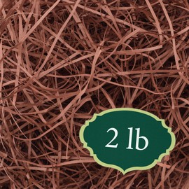 Arcadia Garden Products 2 lbs - Brown Straight Shredded Color Paper Filler Box Stuffing for Gift Wrapping & Crafts, Basket Filling, Confetti, Packaging & Shipping - RPS02BR