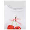GORGLITTER Girl's 2 Piece Outfits Cherry Graphic Short Sleeve Tees