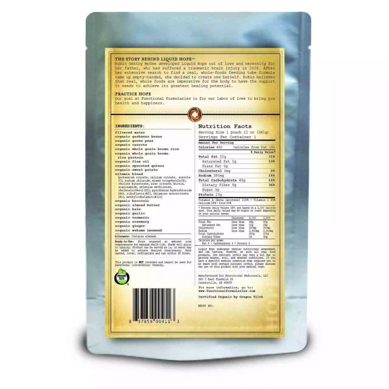 Functional Formularies Liquid Hope Oral Supplement / Tube Feeding Formula,