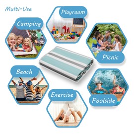 Large Reversible Plastic Straw, Water Resistant Outdoor Rug 8x10 - Modern Outdoor Patio Rug, Also for Deck, Porch, Camp, Camping, Entryway, RV - Waterproof Outside Area Rug